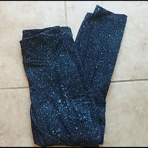 Lululemon Athletica galaxy splatter leggings